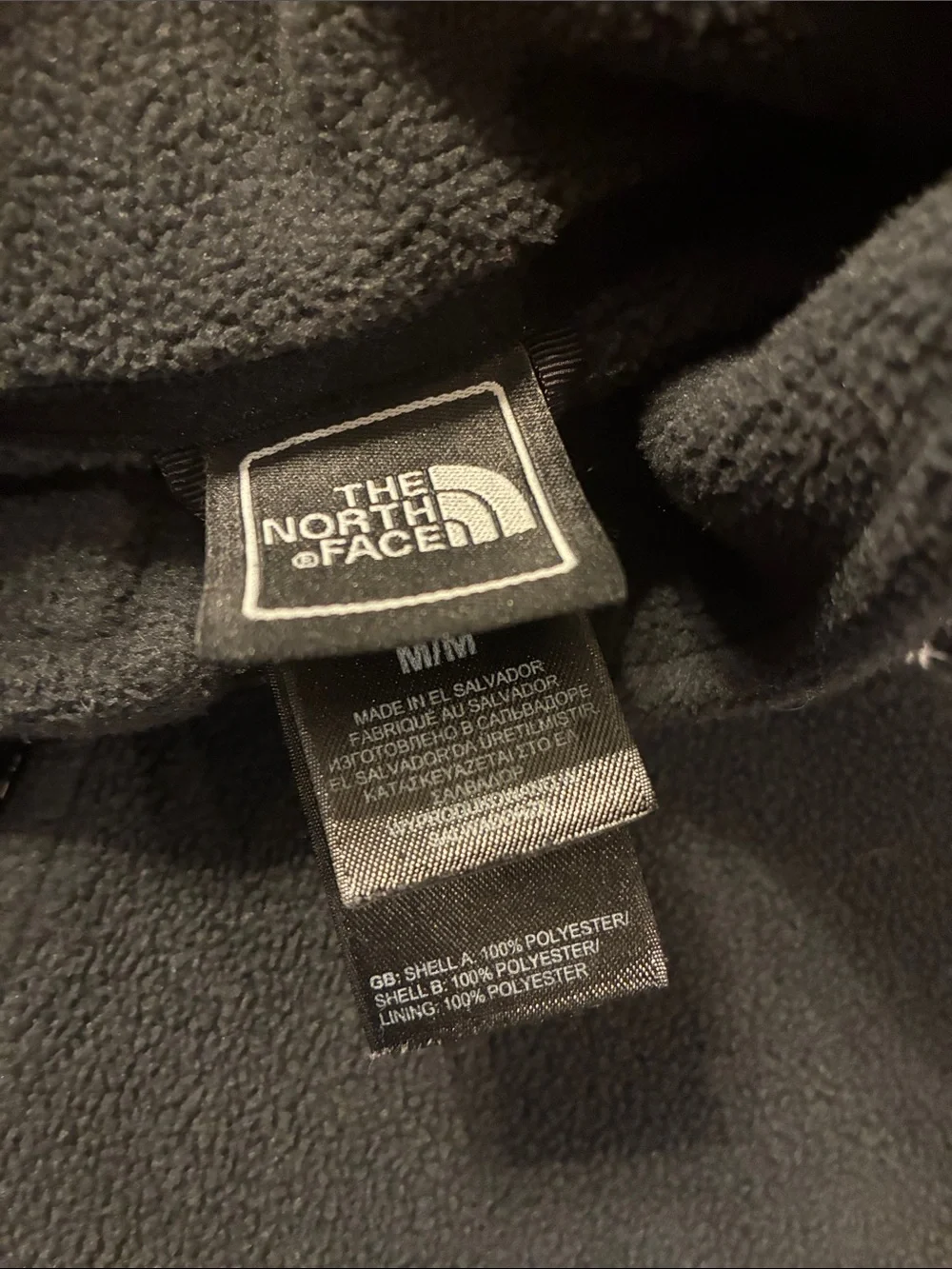 The North Face Men’s Black Full-Zip Fleece Jacket with Stand Collar